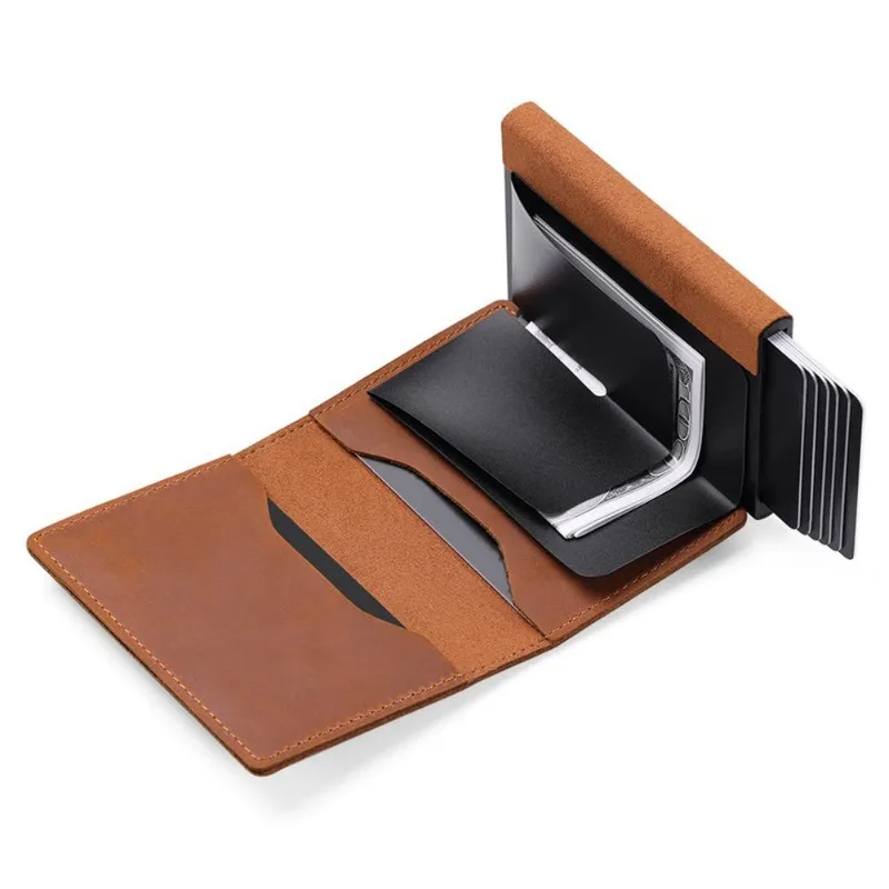 

Anti-theft swipe card bag multi-function business men's wallet location tracker