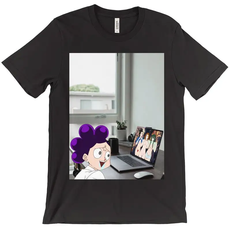 Anime Waifu Flashing Through Laptop T-Shirts