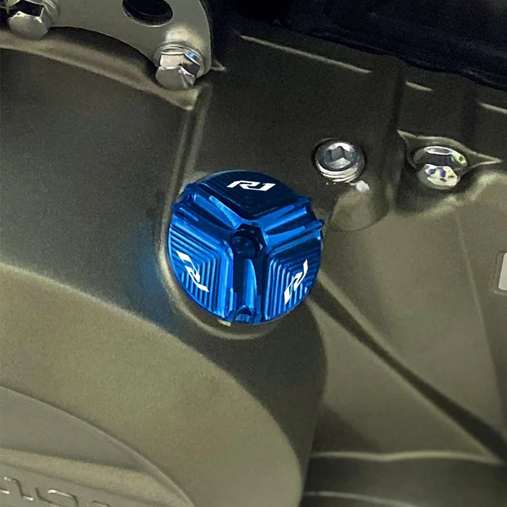 Engine Oil CUP FOR YAMAHA YZF-R1 1998 1999 2000 2002 2003 2004 2005 2006 2007 2008 2009 2010 2011 2012 CNC Oil Filler Cap Screws
