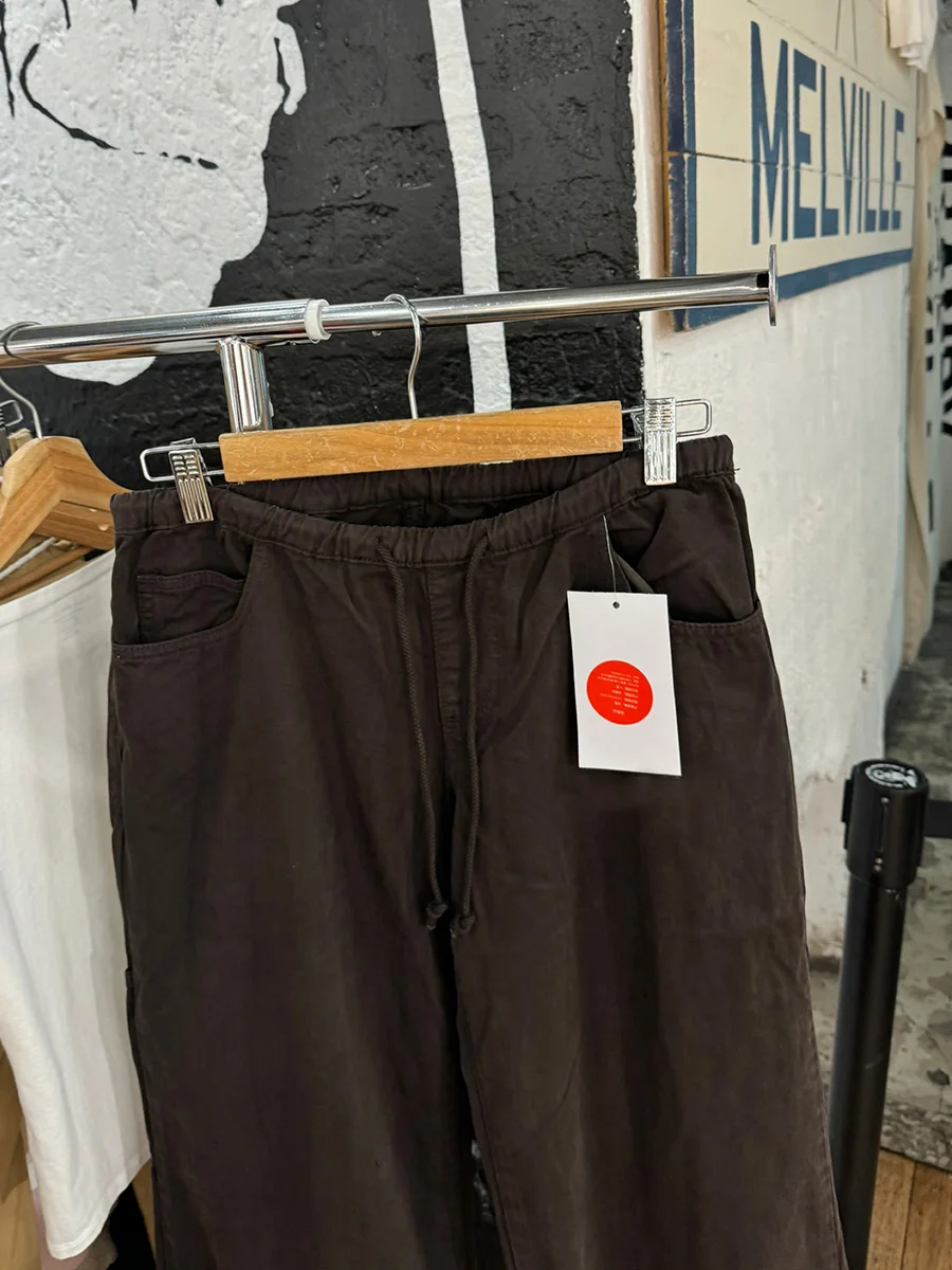 البني جيب الرباط البضائع بانت المرأة الجديدة منخفضة الخصر فضفاضة واسعة الساق بنطلون الإناث الشارع الشهير خمر كل مباراة سراويل تقليدية