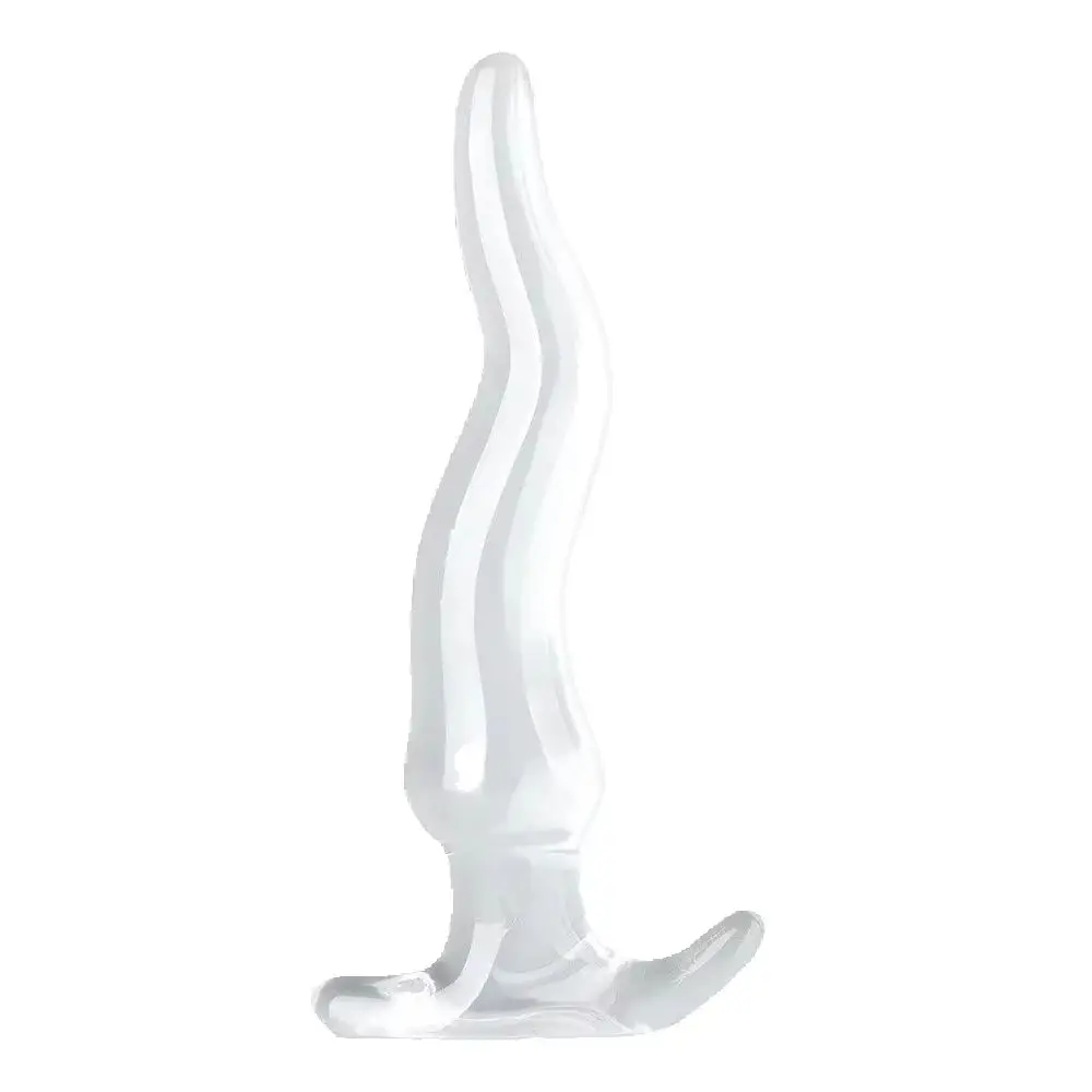 Wearable Clear Anal Plug & Rod for Outdoor, Unisex Anal Dilator, Backdoor Massager Realistic Dildo Adult Toy
