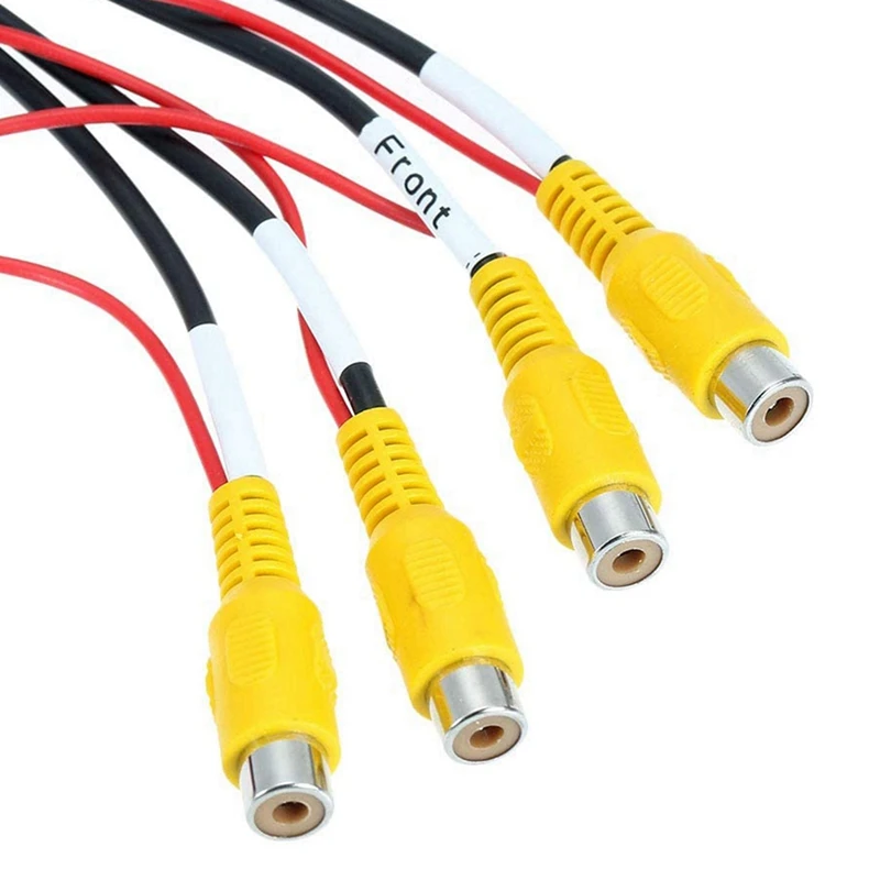 Горячая TTKK 2X 4To1 Панорамная 360-камера Видеореверсивный переключатель Автомобильная камера слепых зон Видеопереключатель Беспроводной пульт дистанционного управления