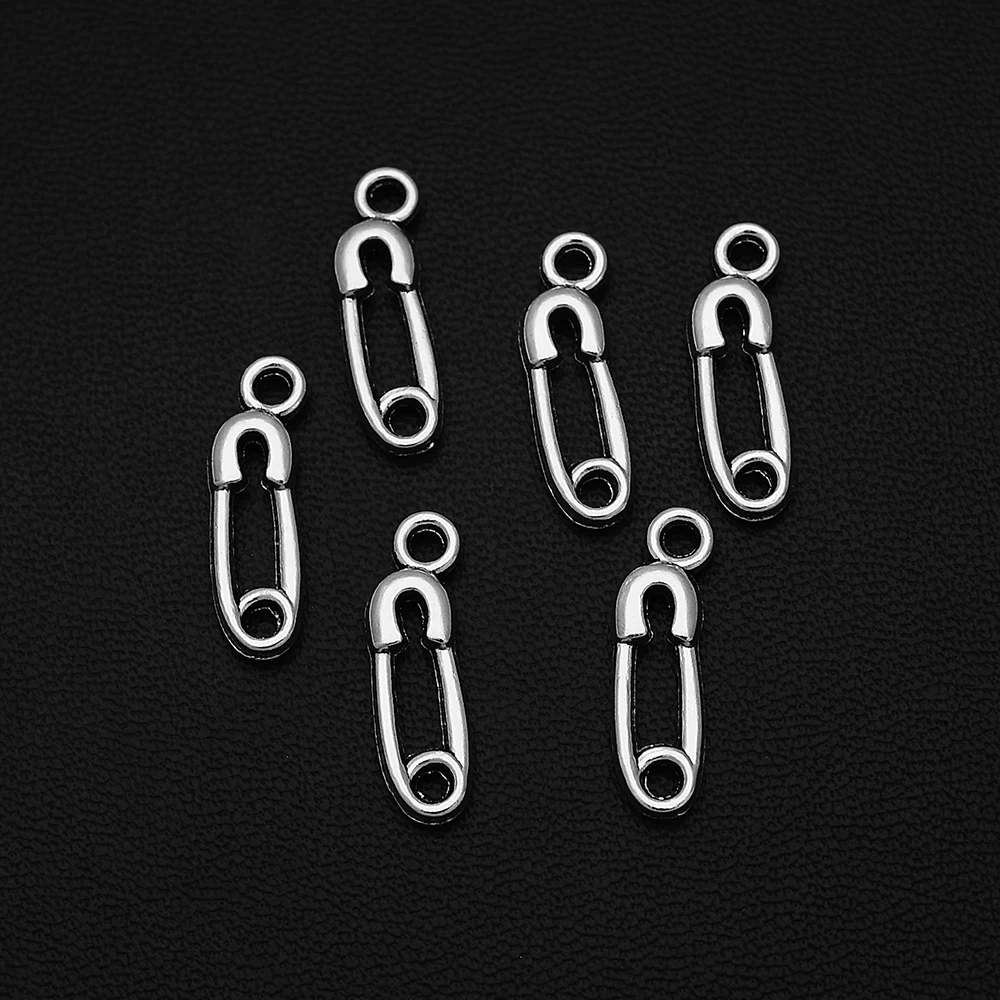 

40pcs/lot--6x18mm Mini Paper Pin Sewing Charms Pendants For Diy Jewelry Making Supplies Accessories Wholesale Bulk Items