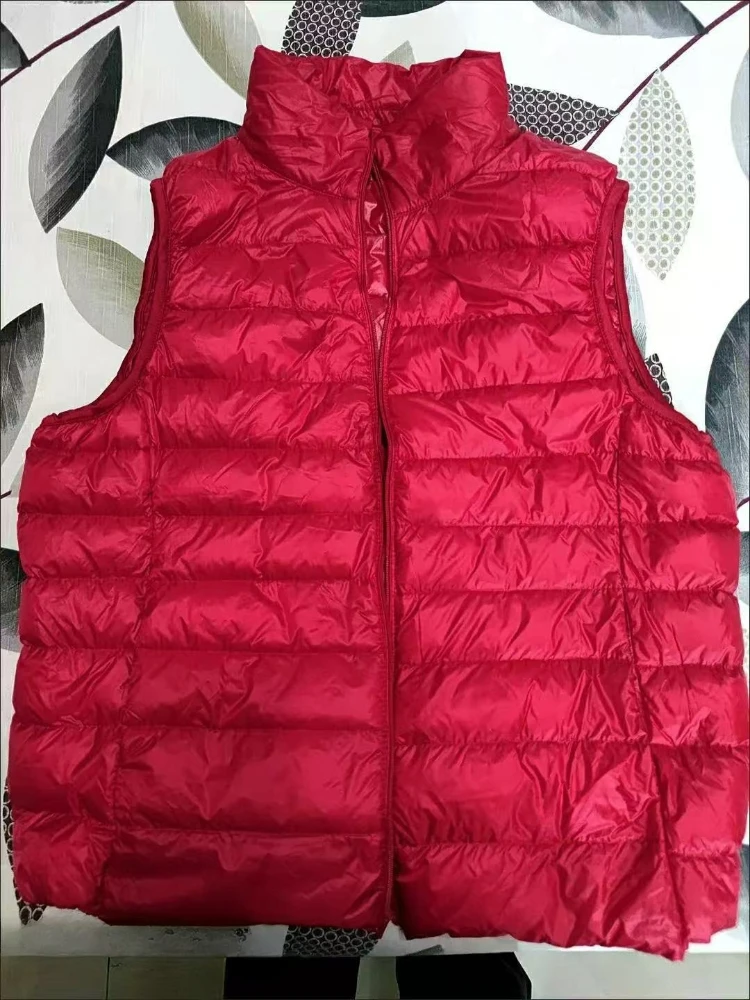 Gilet da donna in piumino Giacca senza maniche sottile ultraleggera Piumino d'anatra bianco Top invernali Capispalla portatile femminile primavera autunno