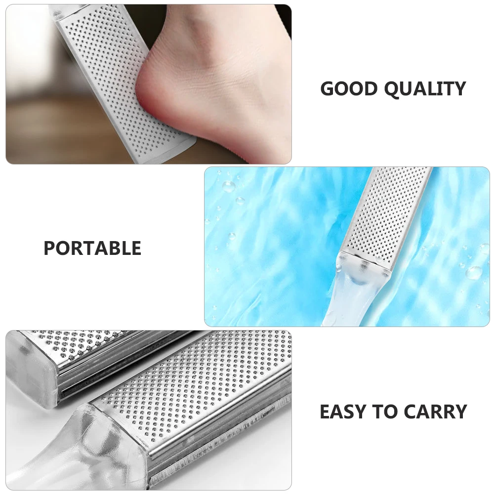 

4pcs Foot Rubbing Board Double sided Stainless Steel Callus Remover Pedicure Tools Dead Skin Tool Sturdy File Foot Grinding