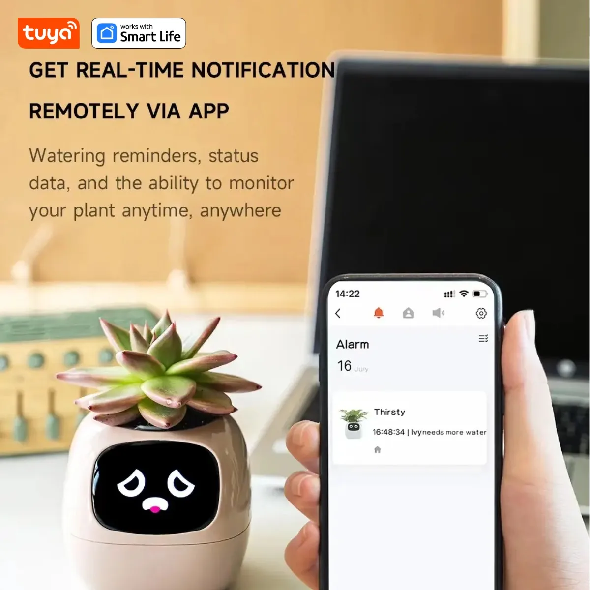 Tuya Gen1 Ivy Smart Planter,Endless Fun Over 49 Rich Expressions,7 smart  sensors,AI Chips Make Raising Plants Easy and Fun - AliExpress 13