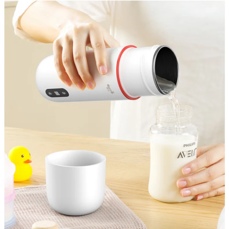 Deerma Portable Kettle Electric Hot Water Cup Covered Boil Water Control  Temperature Make Tea Milk Safety Pressure Relief Valve