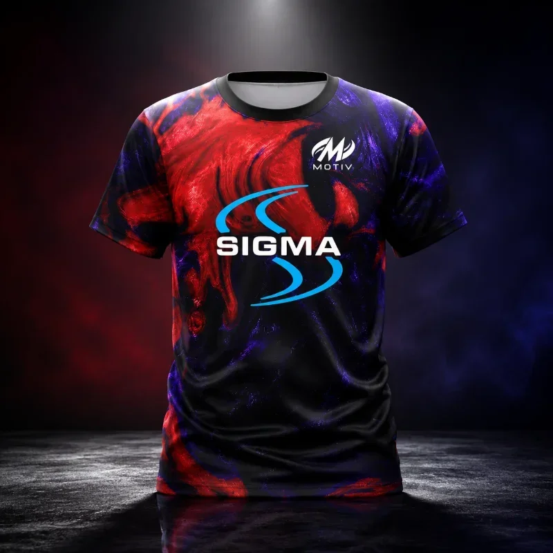 New 3D Printed Bowling Uniform with Short Sleeves for Sports and Casual Street Wear Quick Drying and Breathable for Family Wear