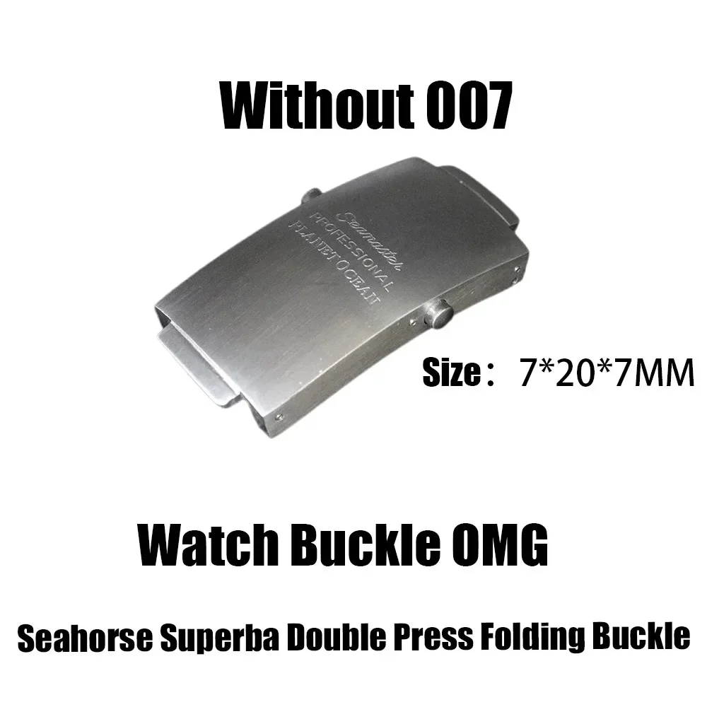 18 20MM Substitute OMG Watch Buckle Omega Seahorse Superba Double Press Folding Buckle Solid Steel Belt Watch Buckle Accessories