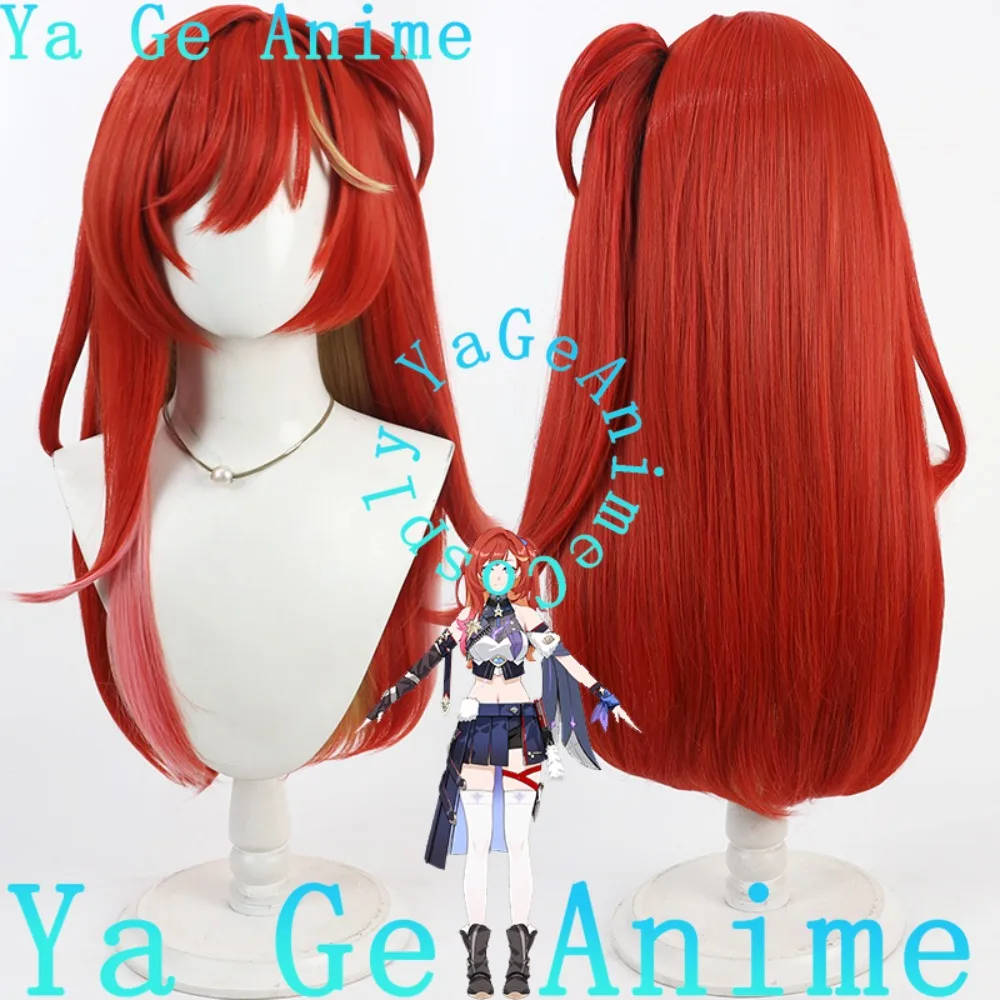 

Honkai Impact 3rd Senadina Cosplay Wig Halloween Costumes Props with Realistic Scalp Two Tone Detachable Ponytail