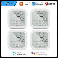 MOES Tuya Smart ZigBee Temperature And Humidity Sensor Indoor Hygrometer Thermometer Detector With Digital LCD Display Smartlife