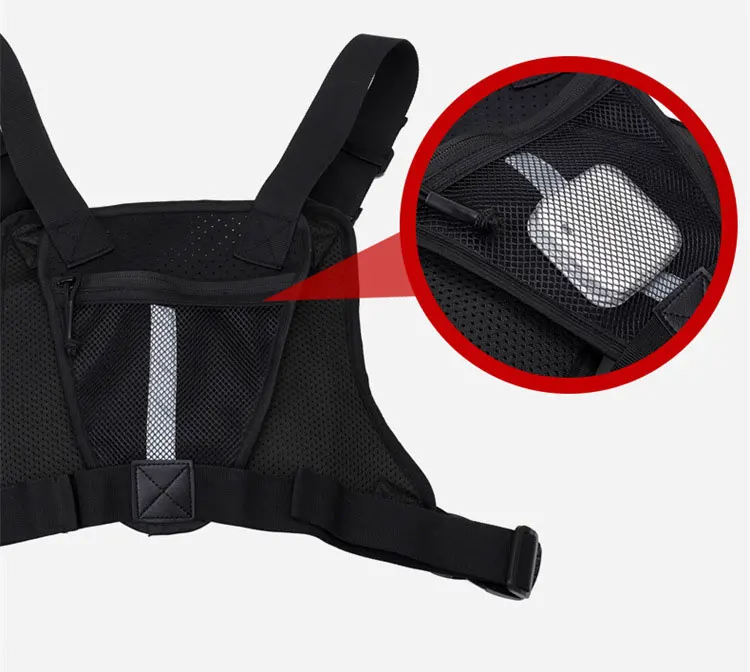 Herren Wandern Brusttasche Sport vorne Weste Training Rig Tasche Outdoor Klettern Radfahren Laufen Pack Große Reise Telefon Fanny Pack – Detail 8