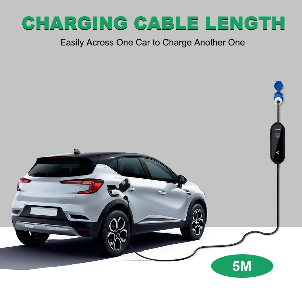 IPENGEN Typ1 7KW Tragbares EV-Ladegerät 5M Kabel EVSE-Ladestation CEE-Stecker für Elektroautos 13A-16A-20A-24A-32A Einstellbarer Strom – Detail 7