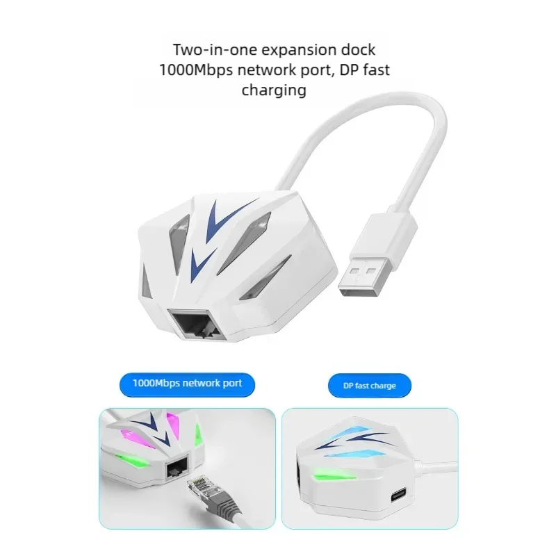 USB/typec wired network interface card to RJ45 network port 100Gigabit computer external network port expansion converter