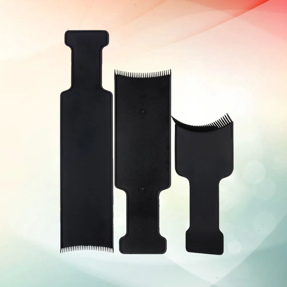 

Набор из 3 расчесок для окрашивания волос с изогнутыми краями, предотвращающий повреждение корней, легко моющаяся доска для окрашивания для профессиональной укладки