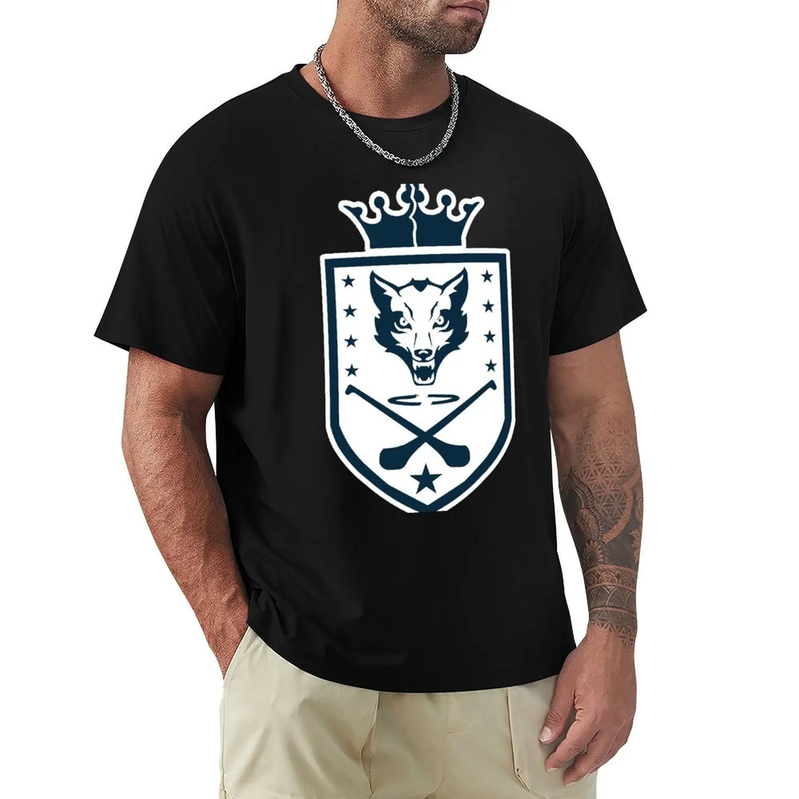 

Wolves Crest with White backing T-Shirt Street Art Print Tee Shirt