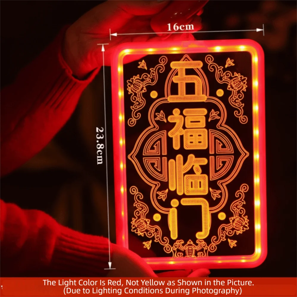 

Модный акриловый новогодний фонарь с кисточкой, красные подвесные фонарики на удачу с символом Фу, светильники для Весеннего фестиваля