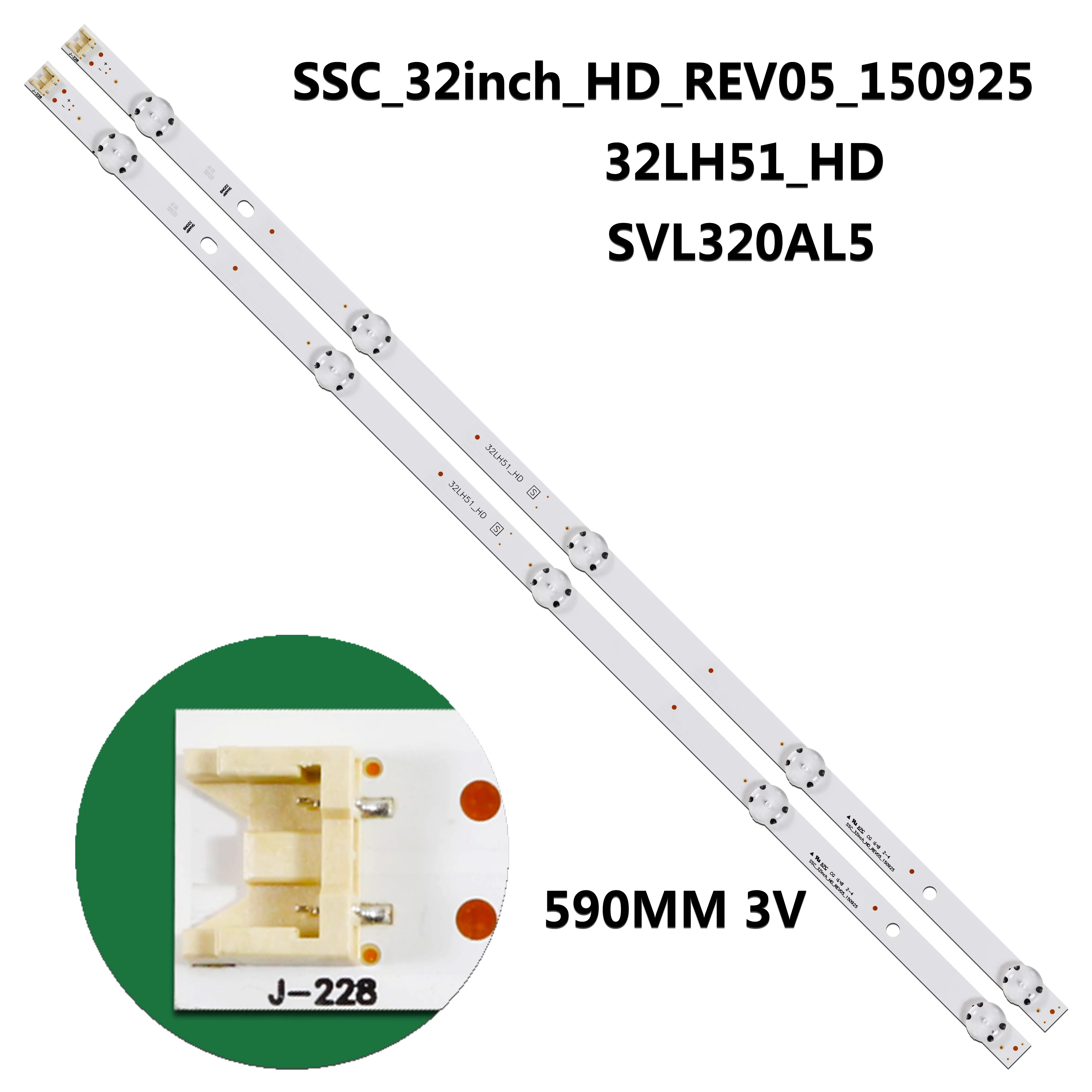 2pcs 5LEDs 590mm LED strip HC320DXN-ABVS1 HC320DXN-ABNS4-5112 HC320DXN-ABVS1-2112 Innotek direct 32inch CSP Rev 0.5 For 32LH570U