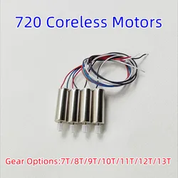 3.7V Mini Coreless Motor 720 High Speed Micro Motor 7T 8T 9T 10T 11T 12T 13T RC Drone Quadcopter Spare Parts Engine Accessories