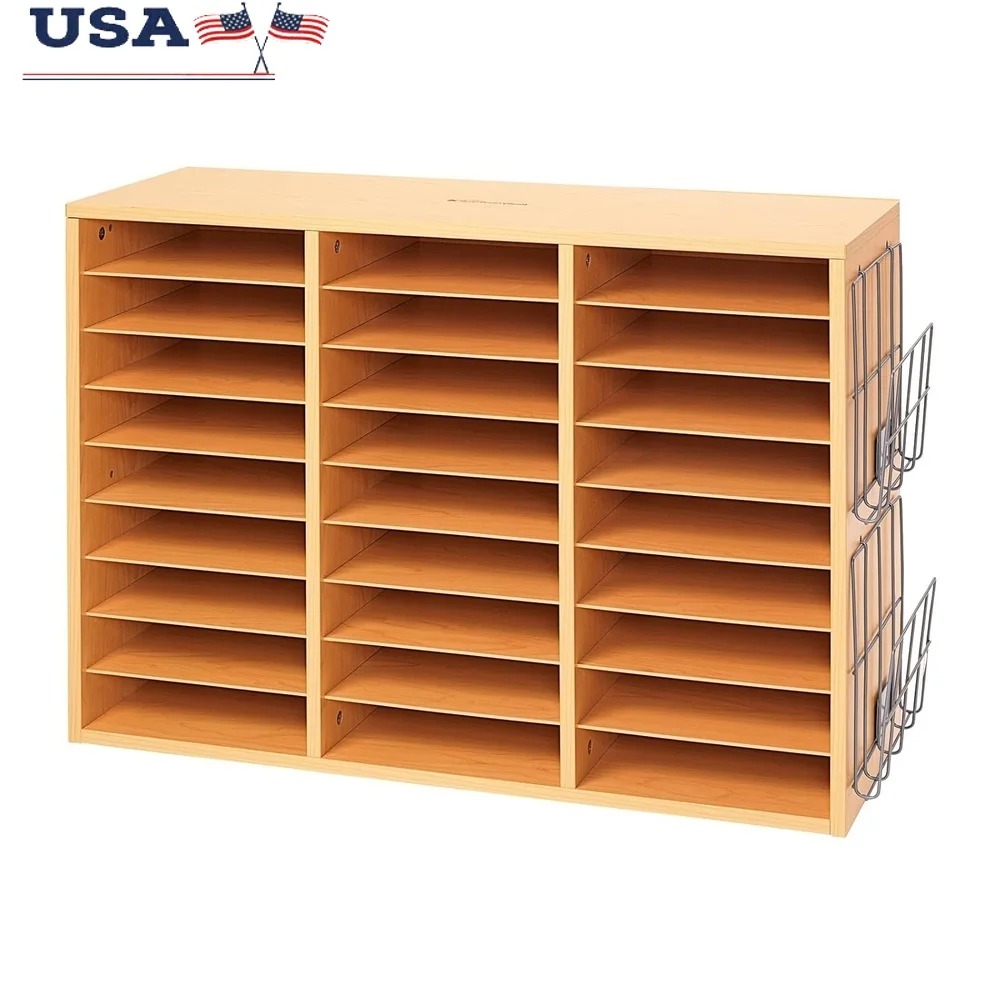 

Durable Mail Center Classroom Organization and Student Materials Storage Easy to Use 27 Compartments Wire Paper Holders