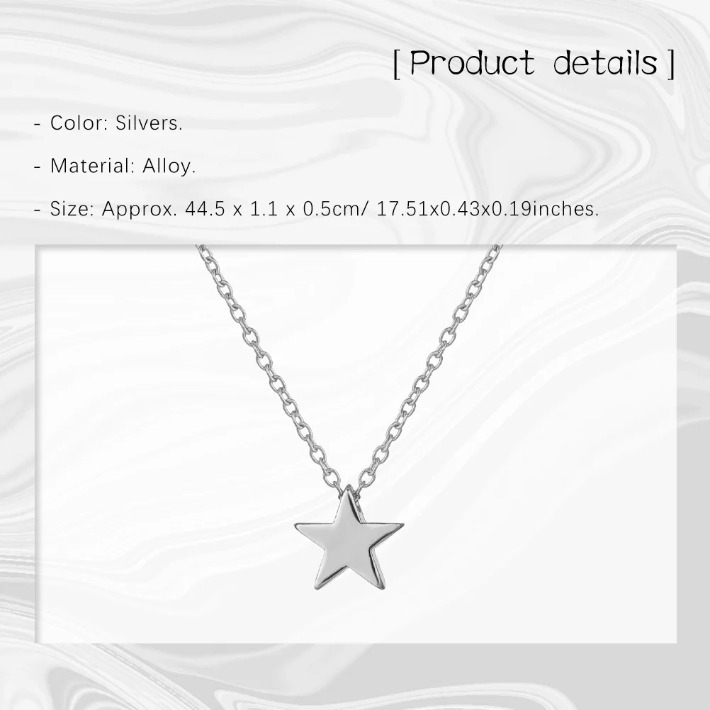Collana con stella creativa Catena semplice con clavicola Accessorio di moda alla moda per le donne Regalo di anniversario per feste Collana di moda in argento