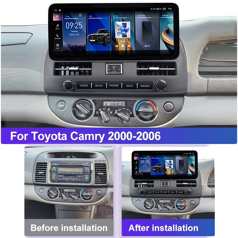 TDARRM 12.3inch Car Radio For Toyota 2000-2006 Camry Android 12 Car Radio Multimedia Video Player DVD Head Unit Carplay GPS
