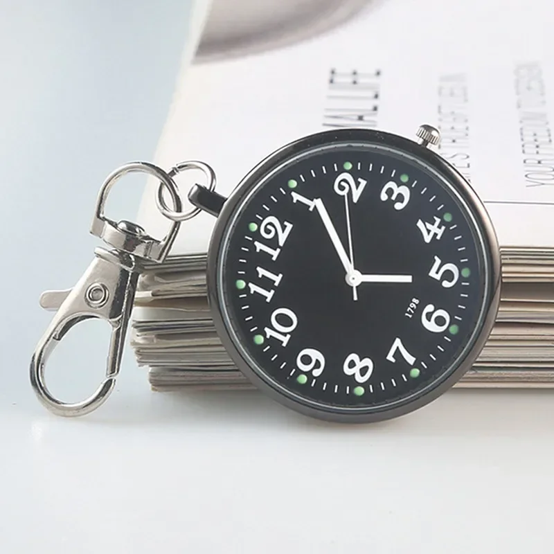 New Pocket Watch Keychain Remote Control Clock With Battery Student Doctor Medical Vintage Watch pocket watch