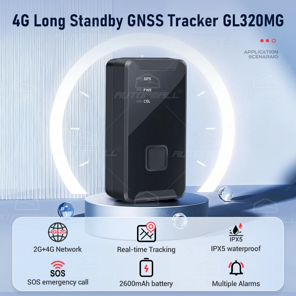 Car GPS Tracker Vehicle Tracking Device Queclink 4G GL320MG LTE Cat M1/NB2 GNSS  SOS Low Power Alarm Use with Animal Collars