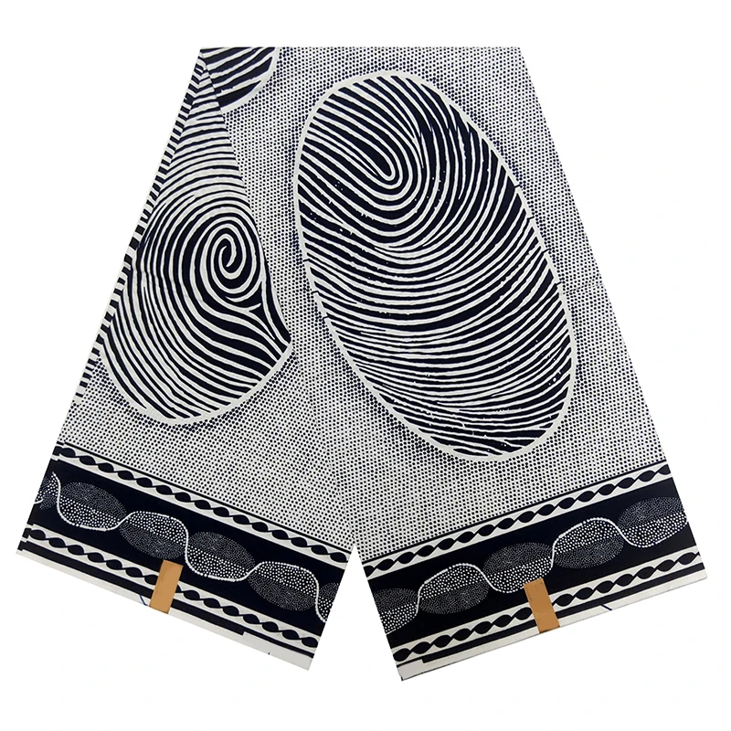 2024 New Design African Batik Printed Fabric 100% Cotton Top Quality Hollandais Dutch Wax Cloth 6Yards For Party Dress Loincloth