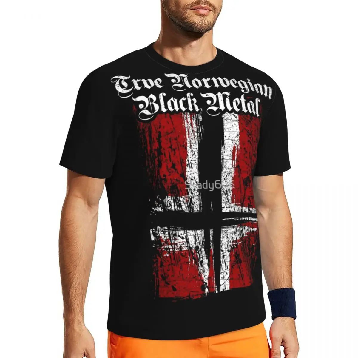 Trve (True) Norwegian Black Metal Men's Short-sleeved Mesh Classic Loose Cool Comfortable T-Shirt