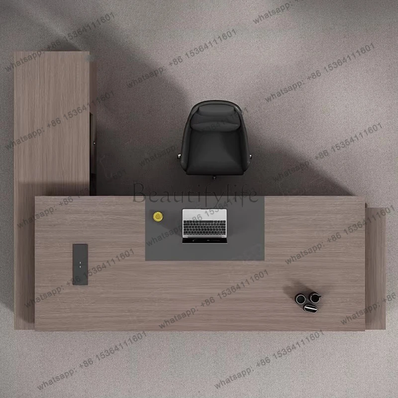 Bild 6: Computer-Esthetik Büroschreibtisch Holz Luxus Executive Nordischer Büroschreibtisch Europäisch