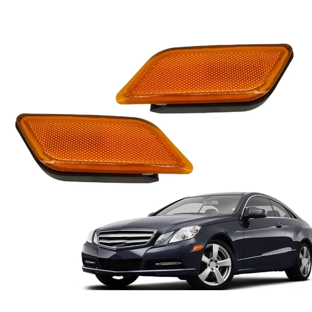 

Left Right Front Bumper Side Marker Lights for Mercedes For Benz E350 3.5L 2010 2013 OEM 2078200321 A2078200321 Yellow Plastic