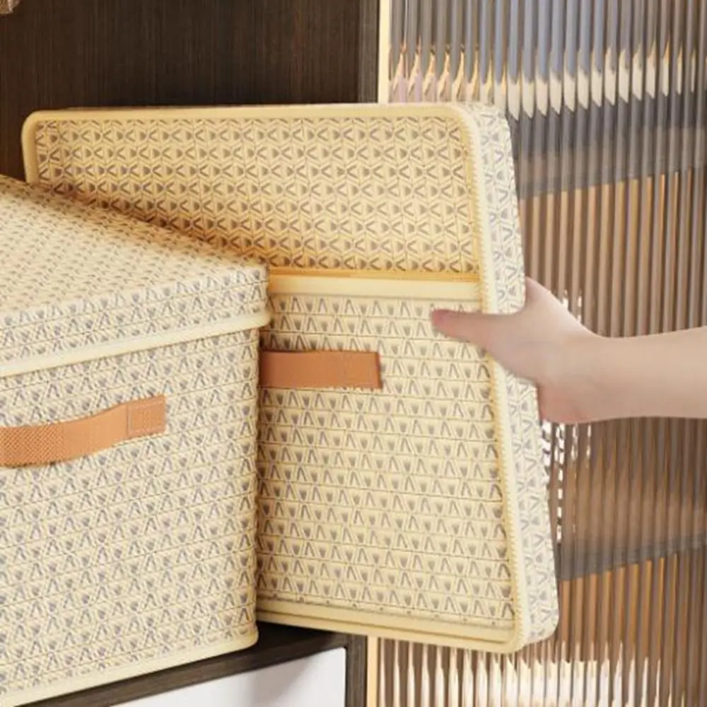 

Foldable Clothes Quilt Storage Box Washable Space Saving Wardrobe Storage Bins Large Capacity Dustproof