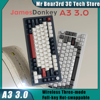 JamesDonkey A3 3.0 Wireless Three-Mode Mechanical Keyboard Customized Gasket Structure Rgb75% Configuration Hot-Swappable