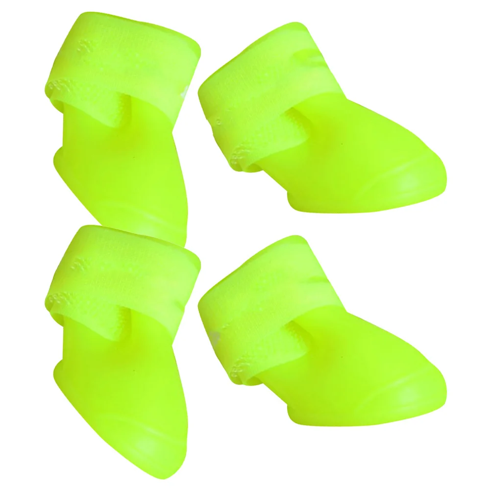 

Little Pet Dog Puppy Anti-slip Rain Snow Boots Candy Colors Rubber Waterproof Boots Shoes - Size L (Green)