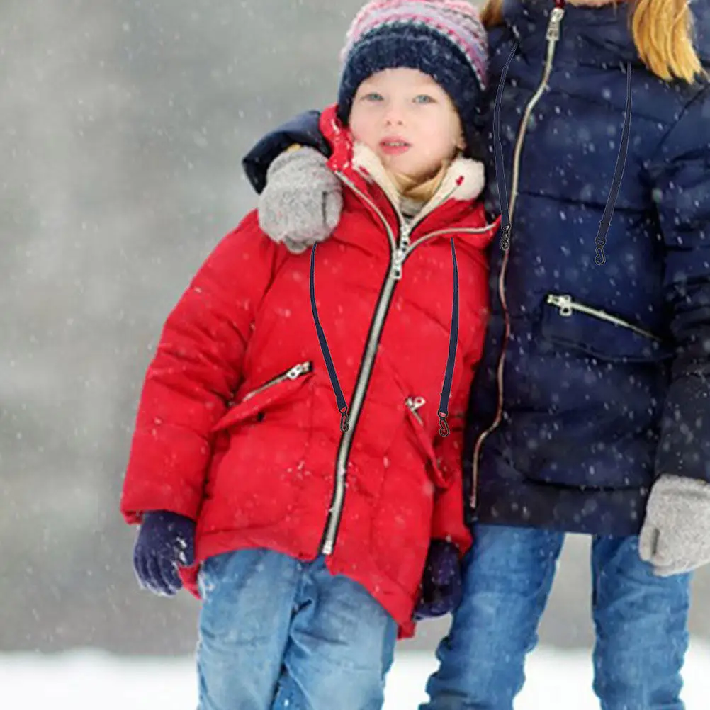 

2Pcs Kids Mitten Clips Versatile Neck-Hang Lanyard for Gloves Scarves Small Items Ski Winter Activity Anti-Lost Mitten and Glove