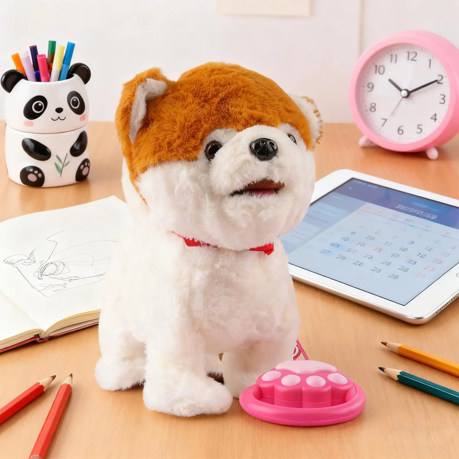 リアルなぬいぐるみのロボット犬、音声と動きを模倣するAI搭載のスマートトイ、タッチセンサー付き、子供、男の子、女の子への誕生日やクリスマスプレゼントに