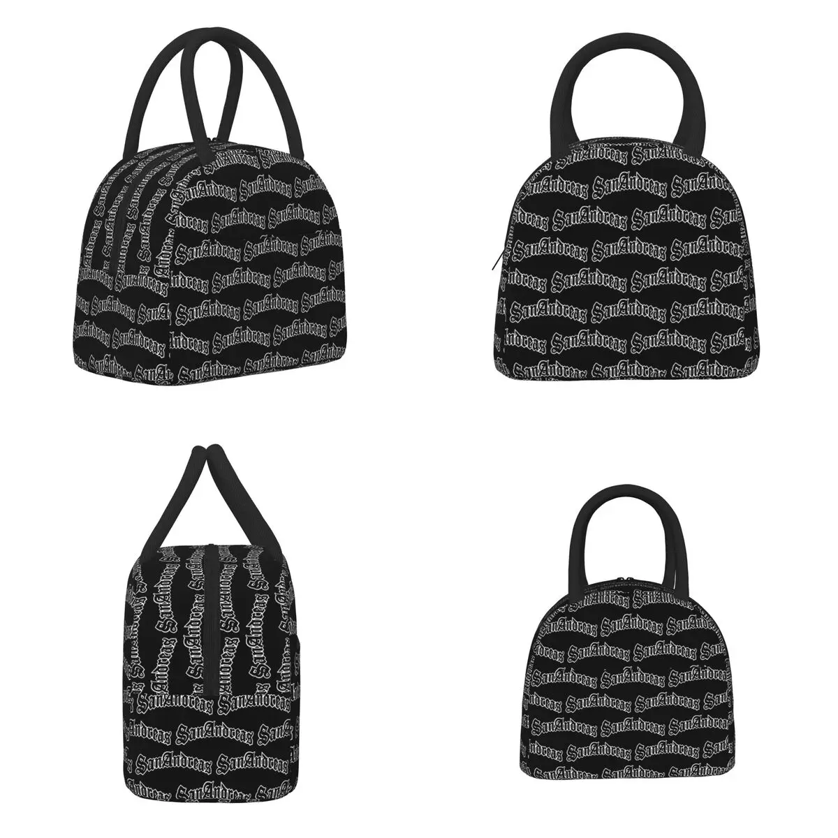 Sherm Head GTA San Andreas Logo معزول حقيبة الغداء للنساء برودة صندوق طعام حراري حمل حاوية صناديق الغداء مانعة للتسرب #6