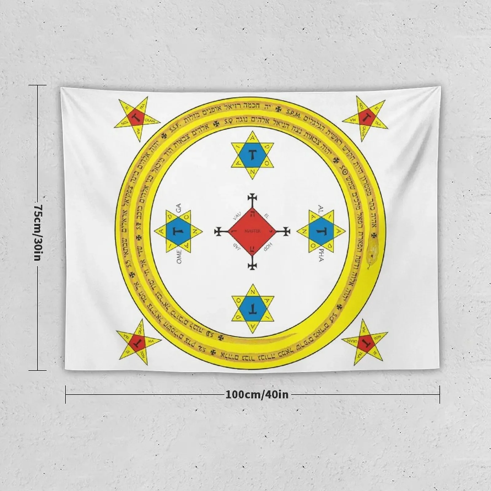 Goetia Circle - Mathers & Crowley version – Full redraw and corrected Tapestry Bed Room Decoration Things To The Room Tapestry