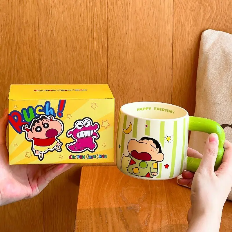 크레용 신짱 노하라 시로 영화 및 텔레비전 주변 세라믹 머그잔 고가 소녀 홈 오피스 애프터눈 티 커피 컵