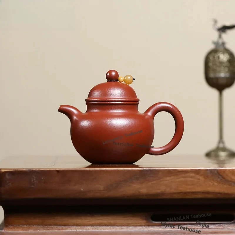 

100ml Aesthetic Yixing Purple Clay Teapots Handmade Duo Qiu Pot Raw Ore Zhu Mud Kettle With Filter Chinese Zisha Tea Set Cafes