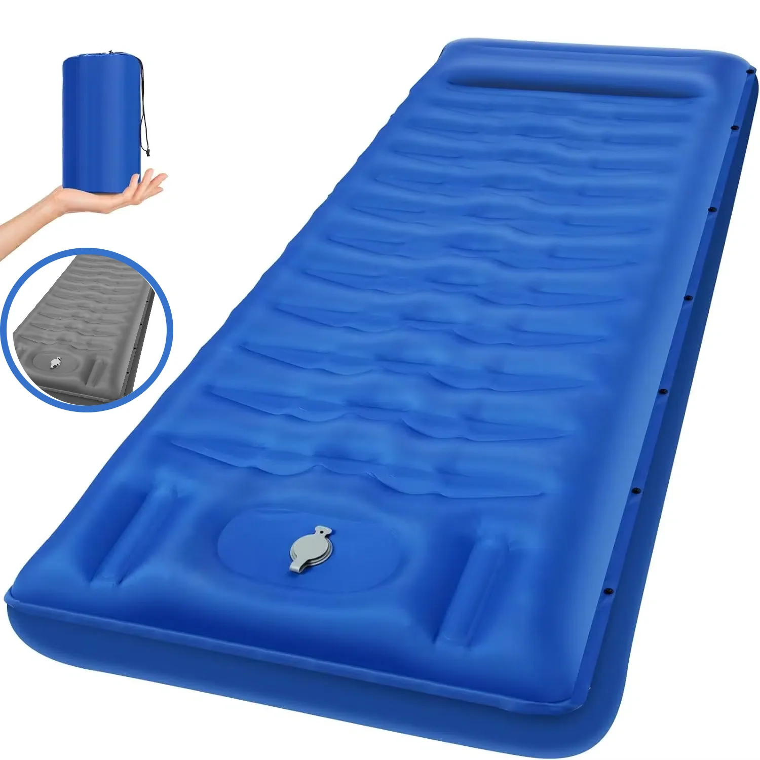

Sleeping Pad Ultralight Thicken Inflatable Sleeping Pad for Camping Built-in Pump Great for Camping Hiking Carry Bag Repair Kit