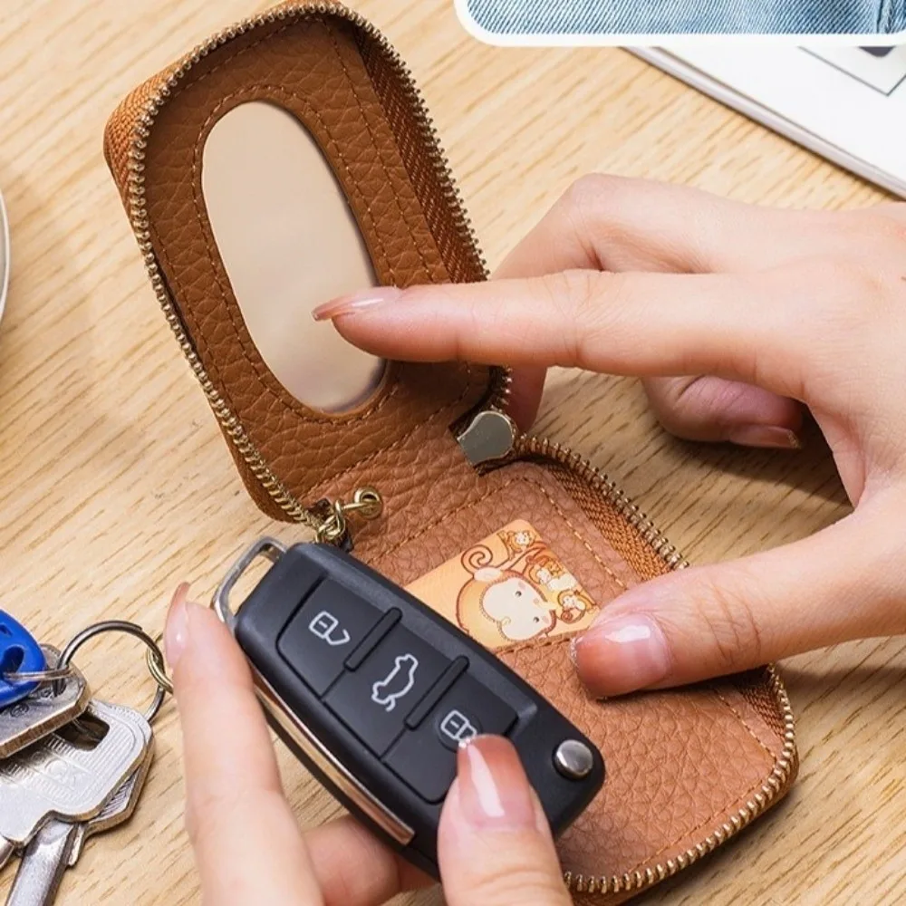 유니버설 자동차 키 가방 다기능 지퍼 키 체인 홀더 대용량 미니 보관 가방 키 케이스 남여