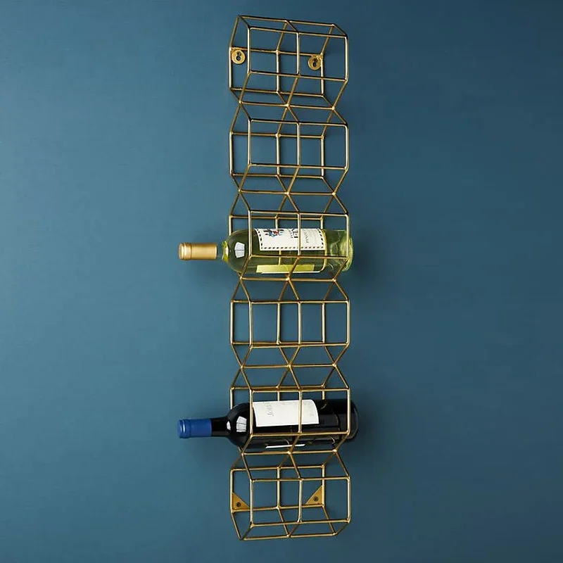 

Light luxury wall-mounted wine rack