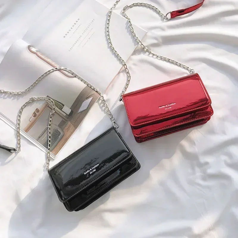 

Square Women Shoulder Bag 2024 New Fashion Silver Bolso Mujer Chain Crossbody Bag Female Y2k Daily Shopping Sac A Main