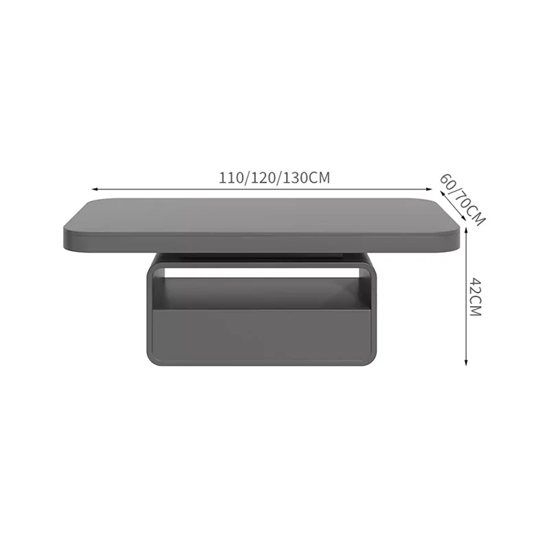 Luxury Minimalist Coffee Table Hidden Storage Rectangle Elegant Neutral Coffee Table Small Design