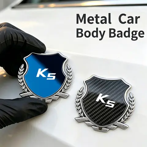 Metal Car Body Window Emblem Rear Trunk Badge Decals Mirror Effect Sticker for KIA K5 Logo Styling Accessories