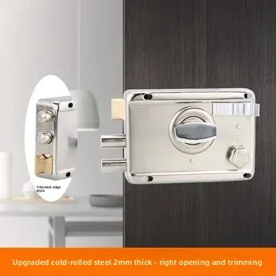 Heavy Duty Exterior Door Lock - Anti-Theft Multi-Security Lock for Wooden Gate & Furniture Hardware
