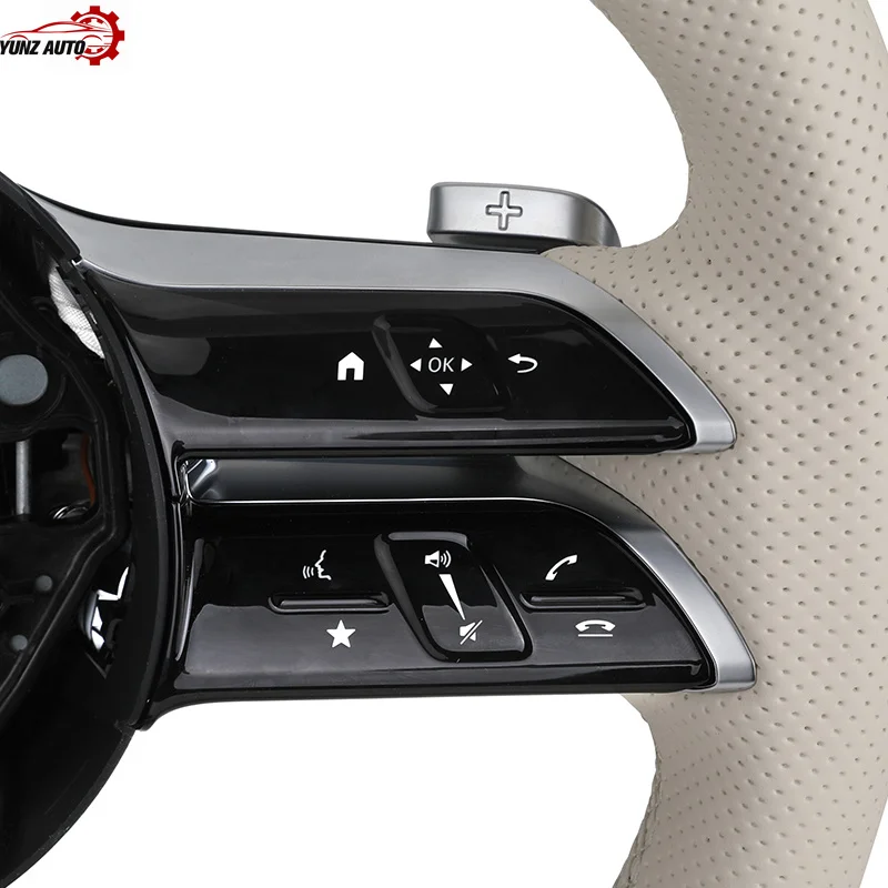 Weißes Voll-Lederlenkrad für W204 W205 W206 W211 W212 W176 W213 Cla W210 W124 C117 W177 W221 W222 S63 AMG – Detail 5