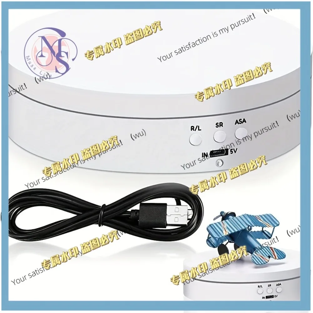 Rotating Display Stand 360 Degree Electric Rotating Table For Photography Products And Display (White 5.4 Inch) 138MM